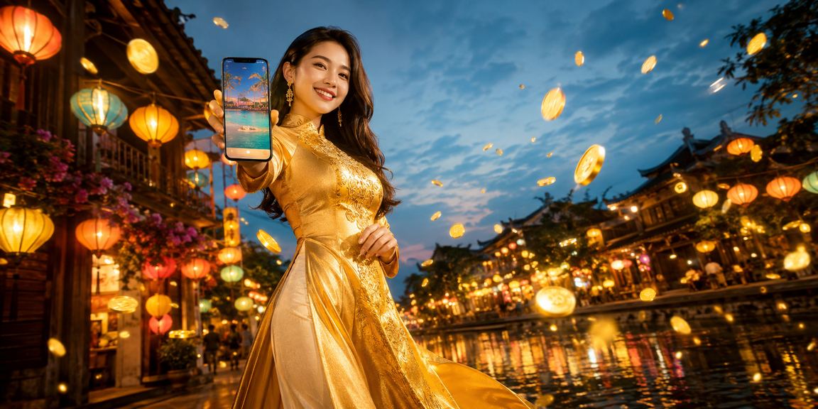 Người dùng Hà Nội dùng điện thoại để xem lịch thể thao và tài khoản