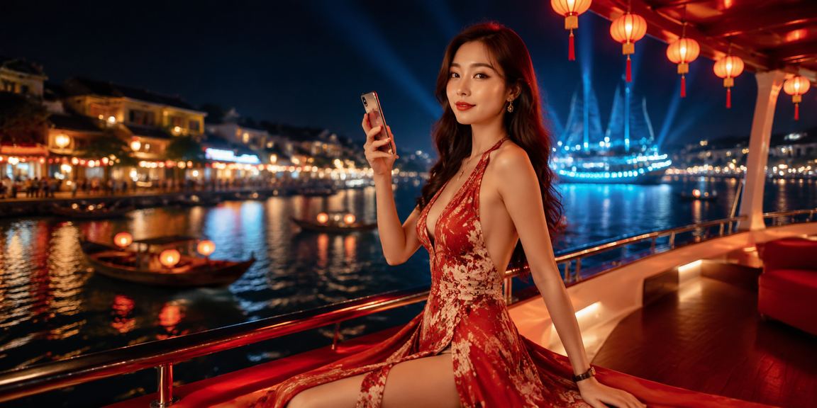 Người dùng ở Hội An xem câu hỏi thường gặp trên điện thoại